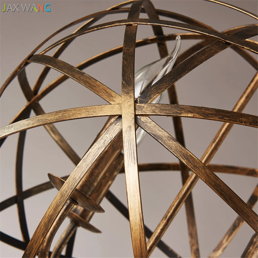 Американский Лофт промышленный стиль ретро подвесной светильник железный шар