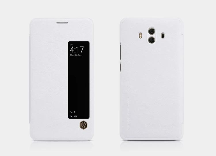 Чехол Nillkin Qin из натуральной кожи с Откидывающейся Крышкой для HUAWEI mate 10 Pro mate 10 с розничной посылка+ бесплатное закаленное стекло