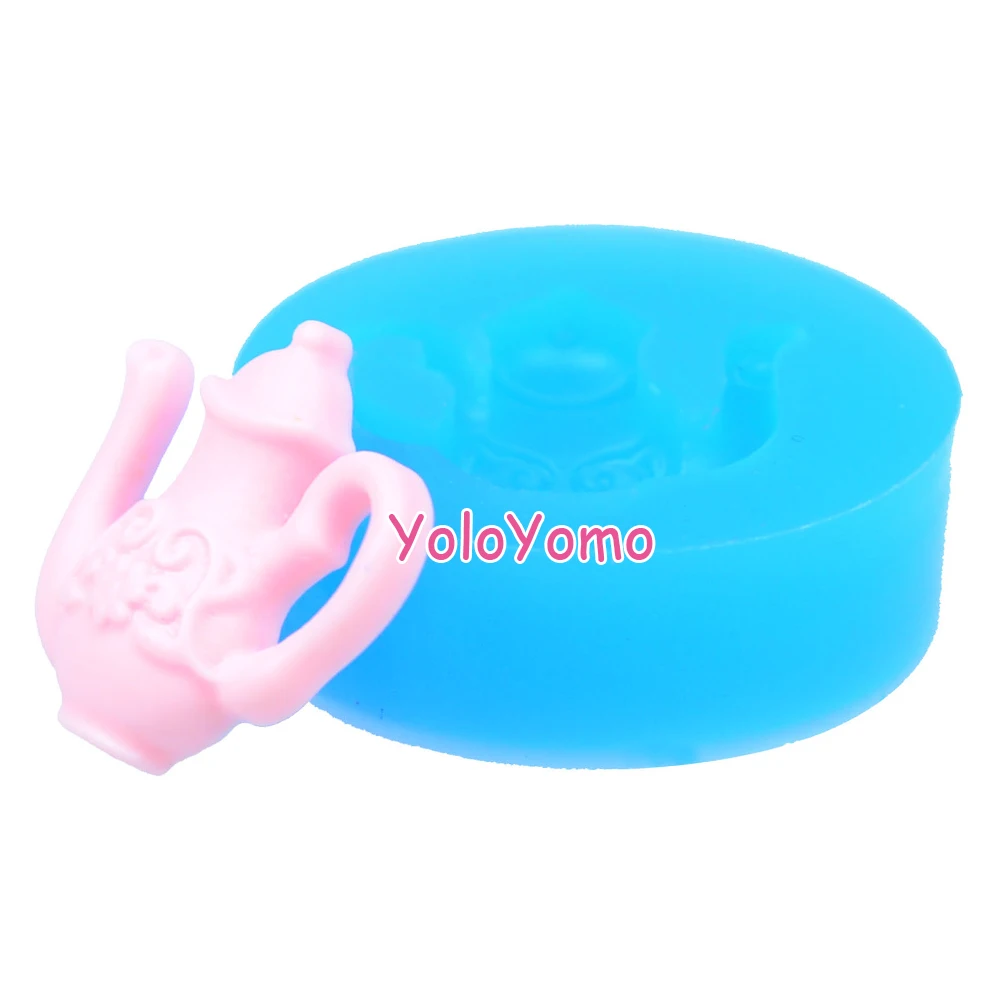 F034YL 20.5mm Teapot Silicone Mold - Cake Decorating Fondant Resin Polymer Clay DIY Handmade Dollhouse Candy Chocolate Wax | Дом и сад