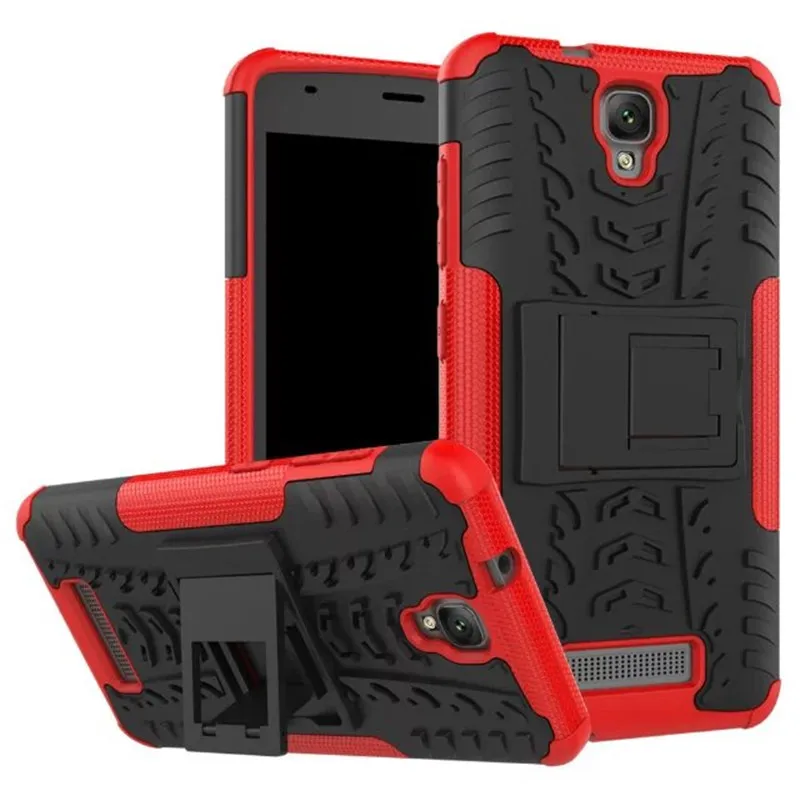 red Сверхпрочный защитный чехол из ТПУ+ поликарбоната для zte Blade L5 V6plus V9 L110 A520 POP4S чехол с подставкой защитный чехол двойной цвет ударопрочный чехол - Цвет: red