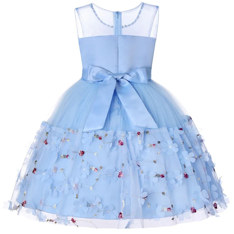 Baby Girls Princess Dress Sleeveless Kids Party Dresses For Children Wedding Costumes 4-14 Years | Детская одежда и обувь