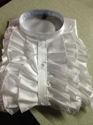 Бесплатная доставка мужские рубашки для смокинга с оборками размера таможни