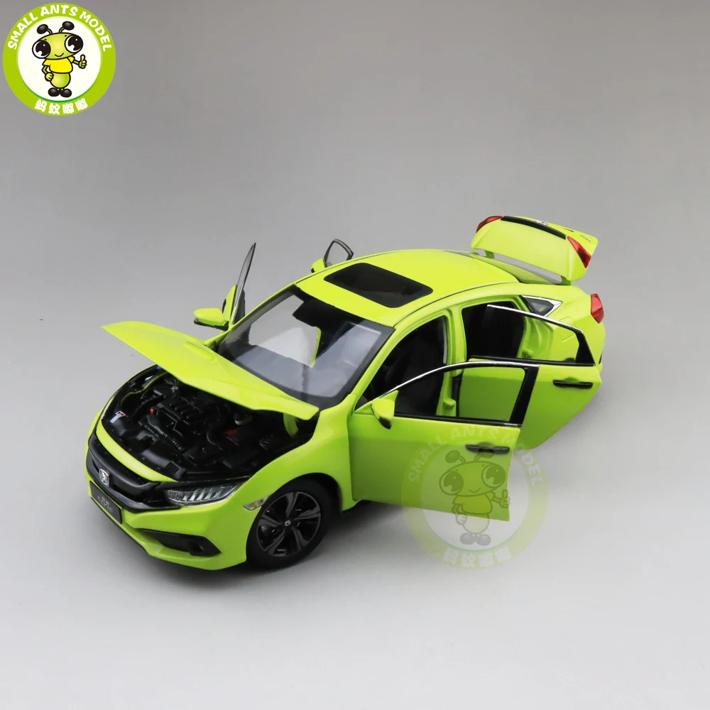 1/18 CIVIC 10th поколение литая под давлением Металлическая Модель автомобиля игрушки для детей мальчик девочка подарок коллекция хобби Зеленый