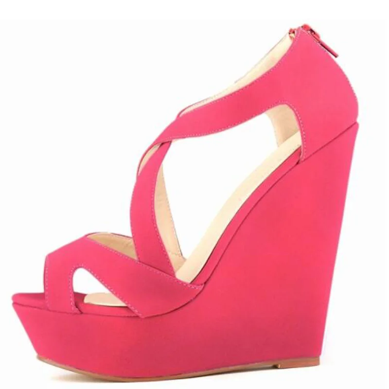 Женские босоножки на танкетке Loslandifen пикантные сандалии платформе с