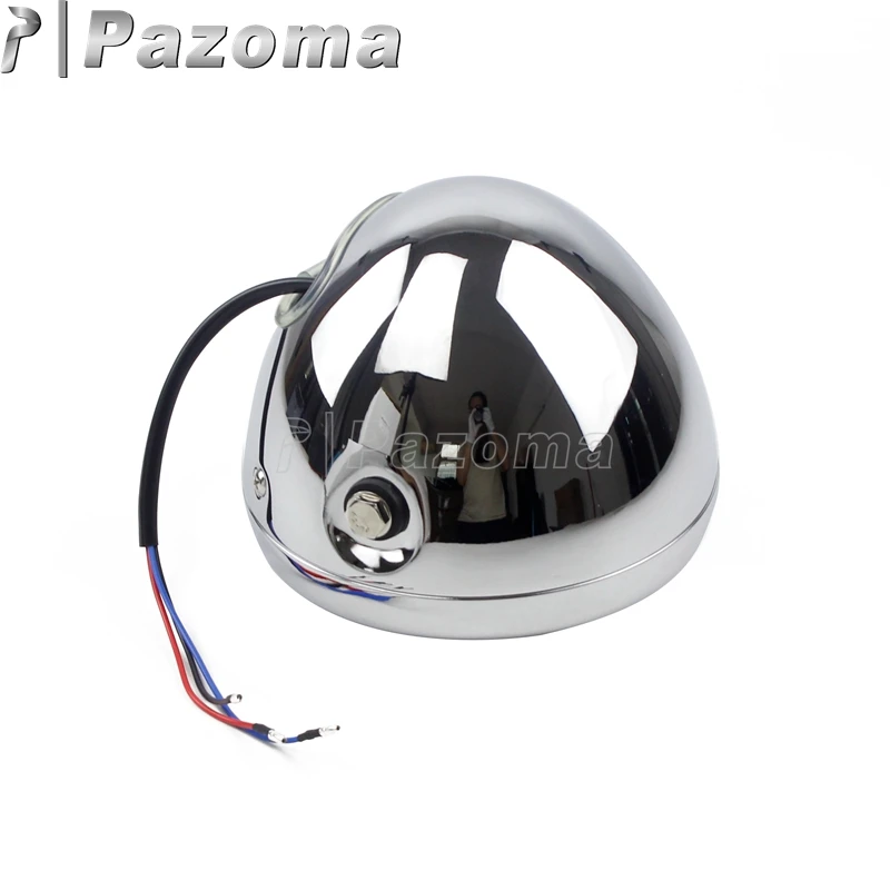 Универсальная хромированная ретро мотоциклетная фара H4 12 в 60/55 Вт Сетчатая Маска