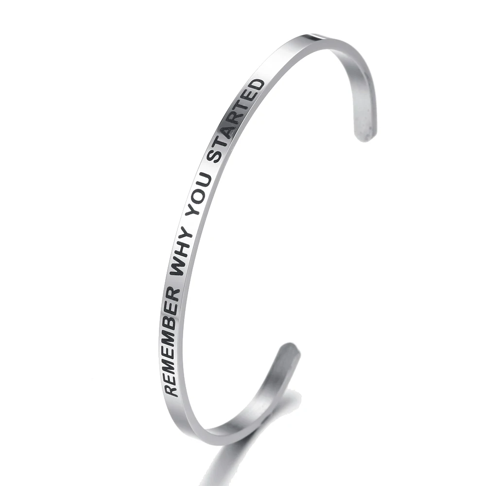 4 мм вдохновляющие сообщения персонализированный браслет с оригинальной