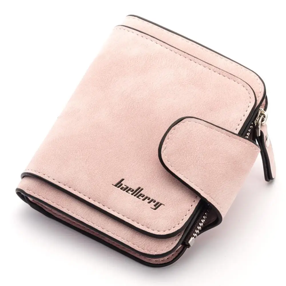 Женские кошельки Baellerry из искусственной кожи, короткий кошелек на молнии с карманом для монет, Женский кошелек, держатель для карт, высокое качество, Женский кошелек cartera - Цвет: light pink