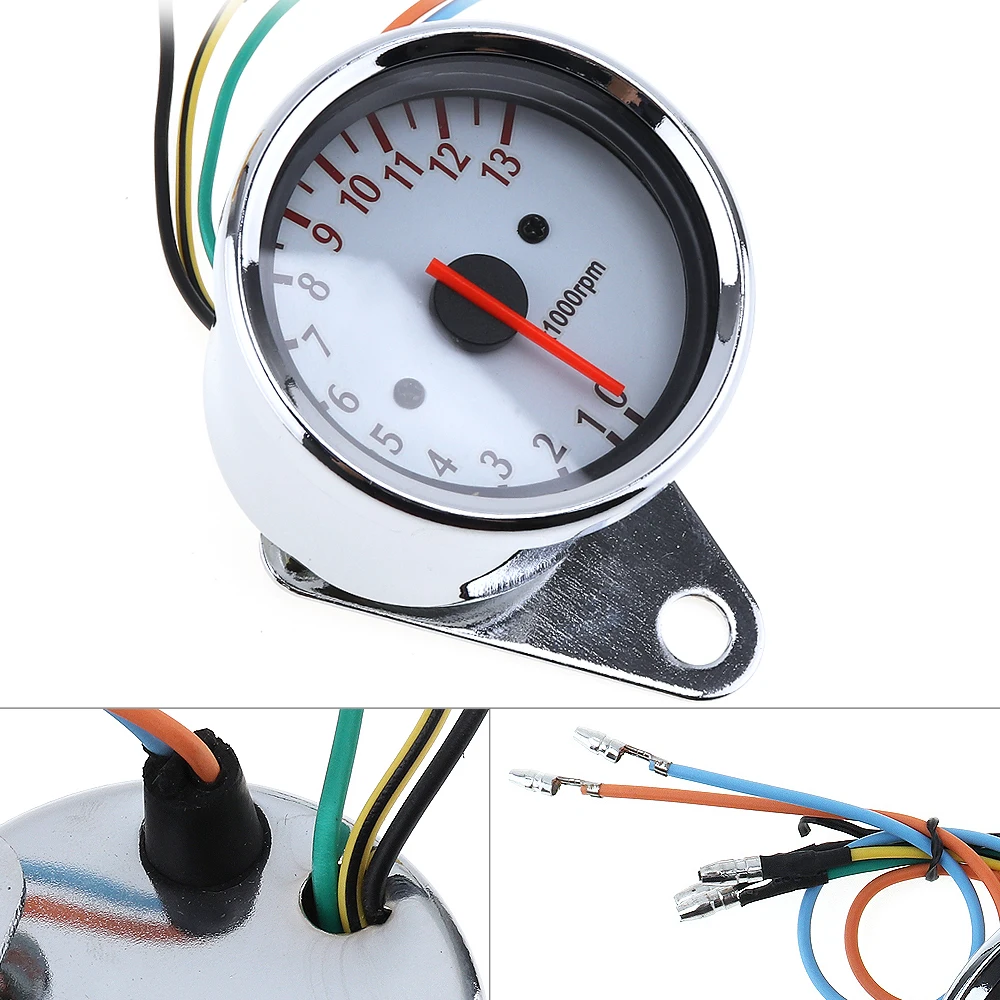 Универсальный 13000 об/мин скутер мотоцикл Аналоговый тахометр Gauge12v мотоциклетные инструменты скутер индикатор скорости