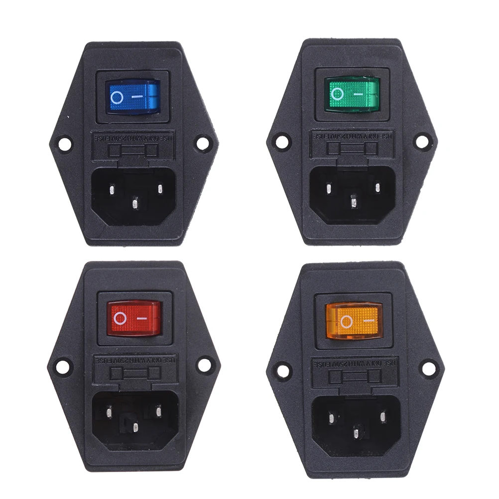 3PIN ВКЛ/ВЫКЛ Лодка кулисный переключатель 10A 250V Входной модульный Штепсель