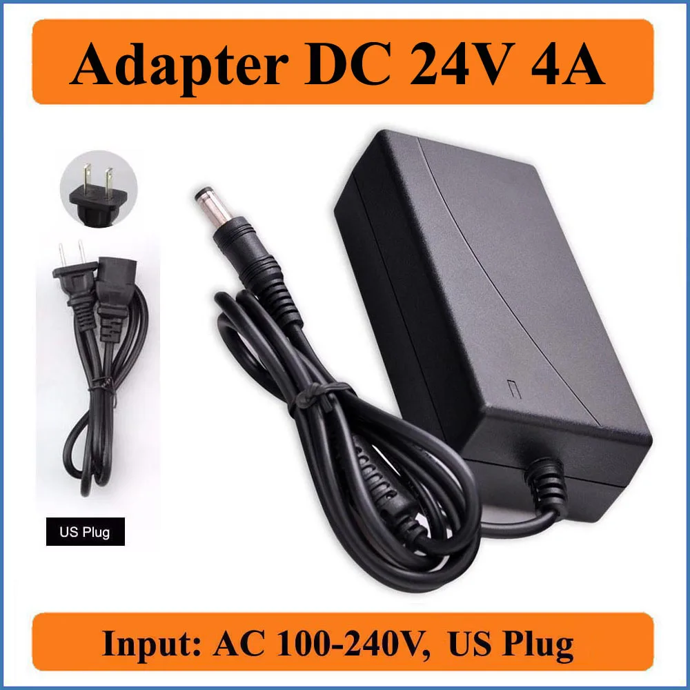 24V 4A штепсельная вилка американского стандарта AC DC адаптер светодиодный Питание