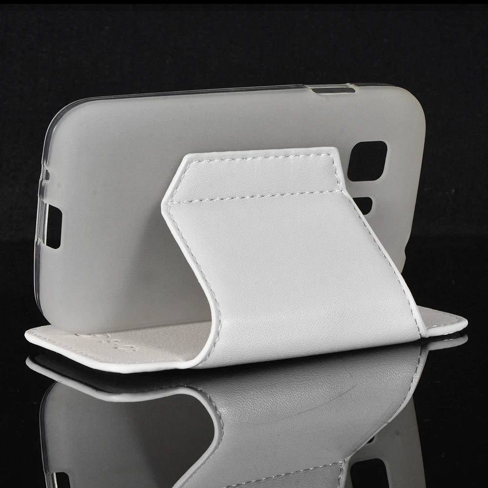 Флип чехол из искусственной кожи с отделениями для карт Samsung Galaxy Young 2|leather flip|for
