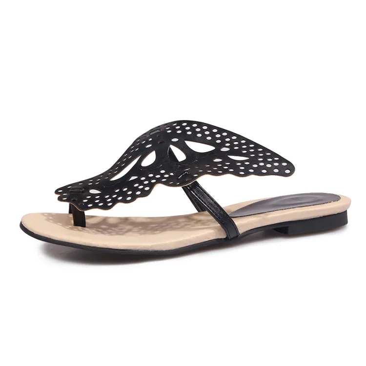 2018 летние модные женские шлепанцы с открытым носком ажурные туфли на плоской