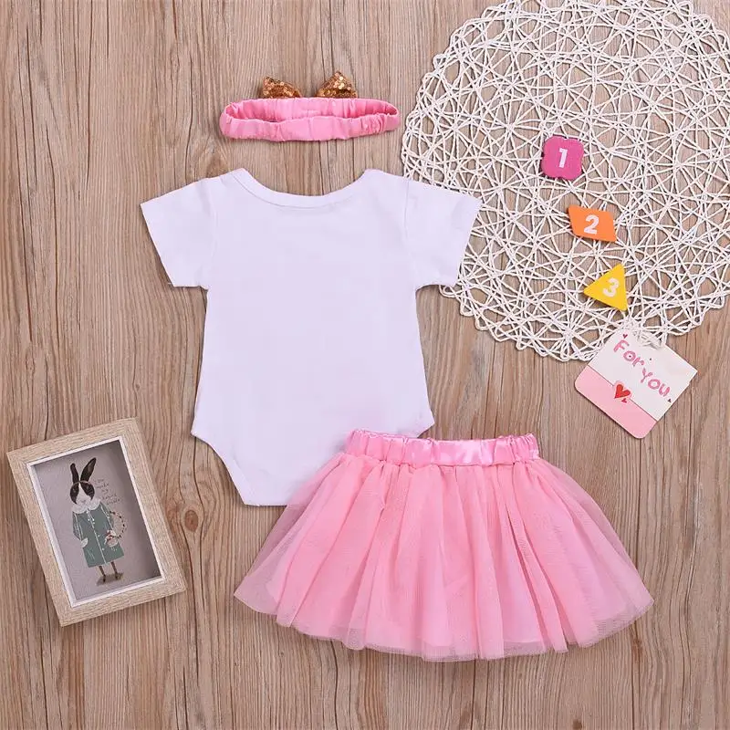 Мой первый день матери для маленьких девочек с буквенным принтом комбинезон юбки