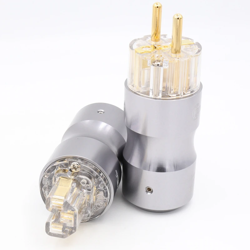 1 пара прозрачная вилка европейского стандарта 24 к|connector iec|connectors for cablesconnector ac |