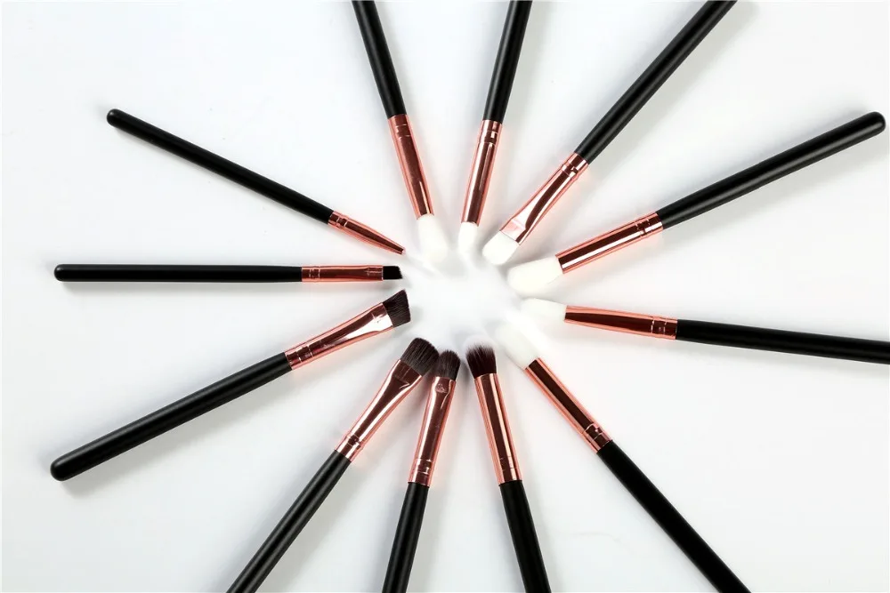 12 шт. тонкая кисточка для макияжа глаз инструмент профессионального тени век