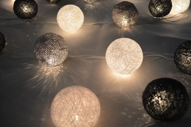 Гирлянда с хлопковыми шариками 20 шт./компл.|ball ball|balls cottonball party |