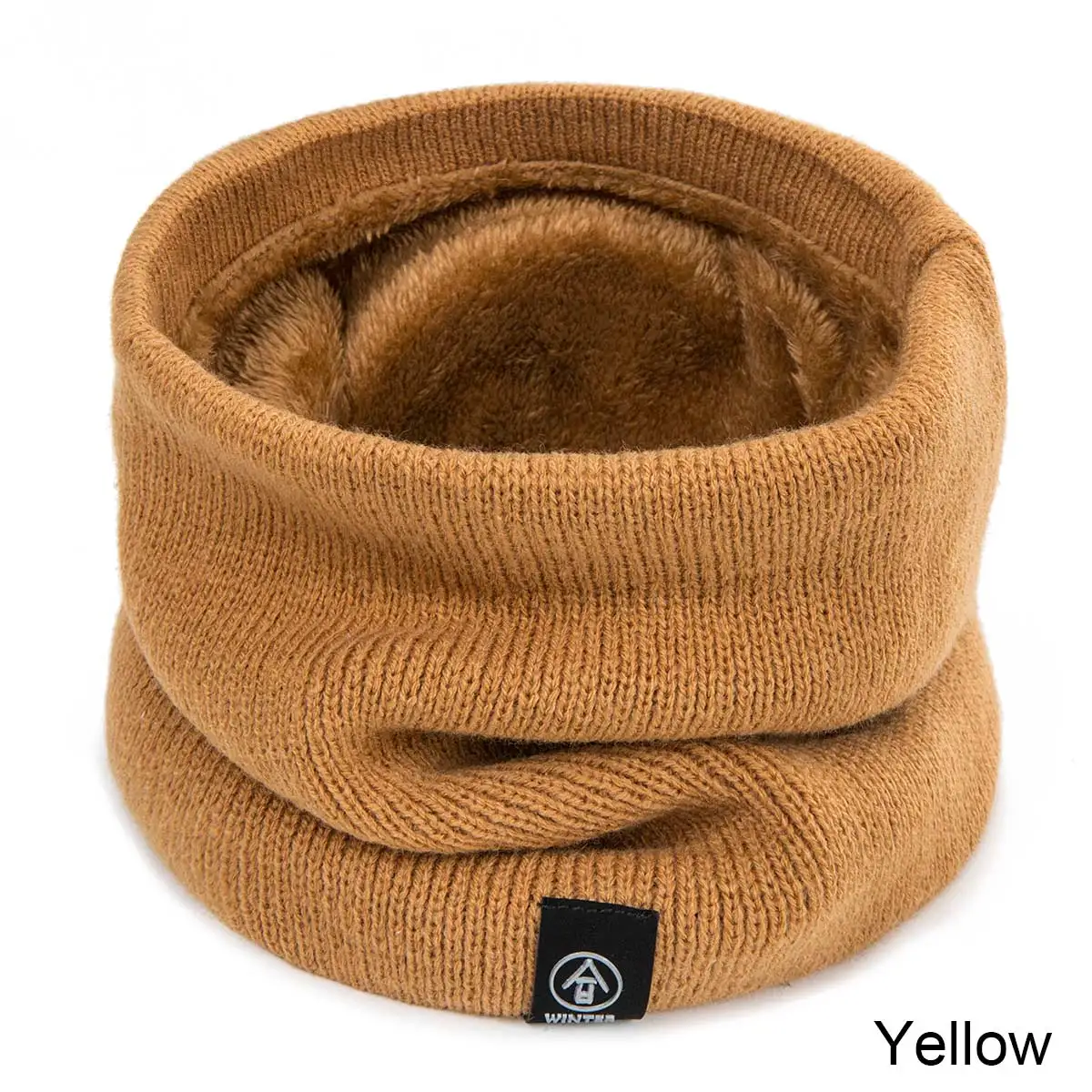 yellow Модный зимний шарф, женский, мужской, детский шарф, вязаный, плотный, шерстяной воротник, Осень-зима, теплый и удобный шарф - Цвет: yellow