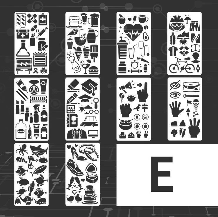 Пуля журнал трафареты сделай сам для скрапбукинга шаблоны повседневной жизни