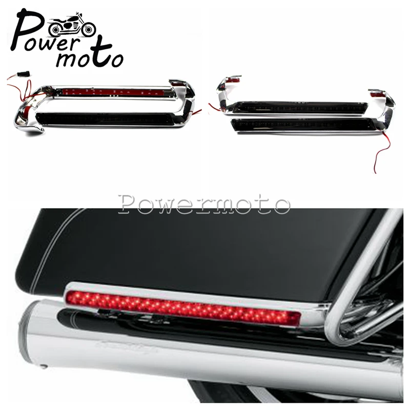 

Motorcycle Smoke Lens Saddlebag LED Side Marker Light For Harley Touring Road King FLHR Street Glide FLHX Road Glide FLTRX 14-19