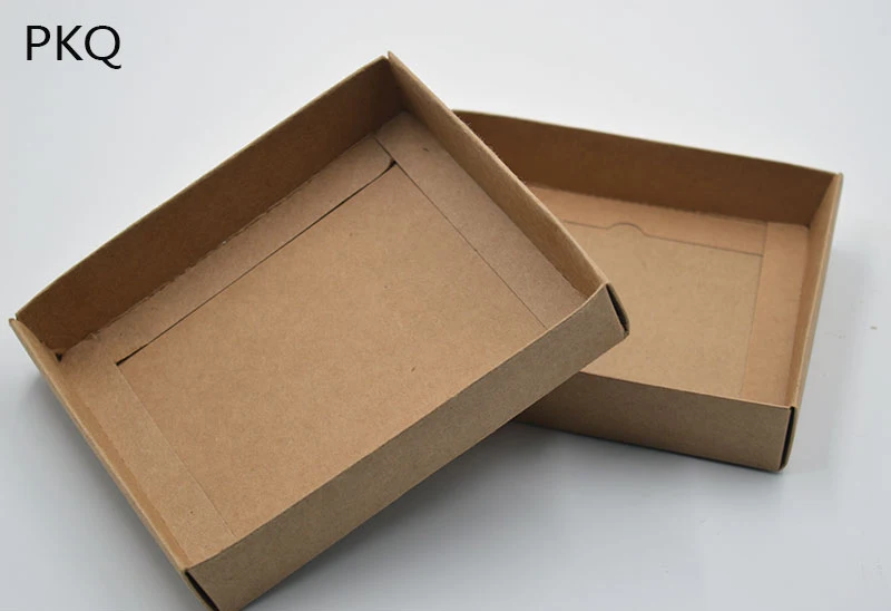 20 шт коричневые бумажные крафт-коробки Post Craft Pack Box Белая пустая картонная бумага подарочная коробка с крышкой черная подарочная картонная коробка
