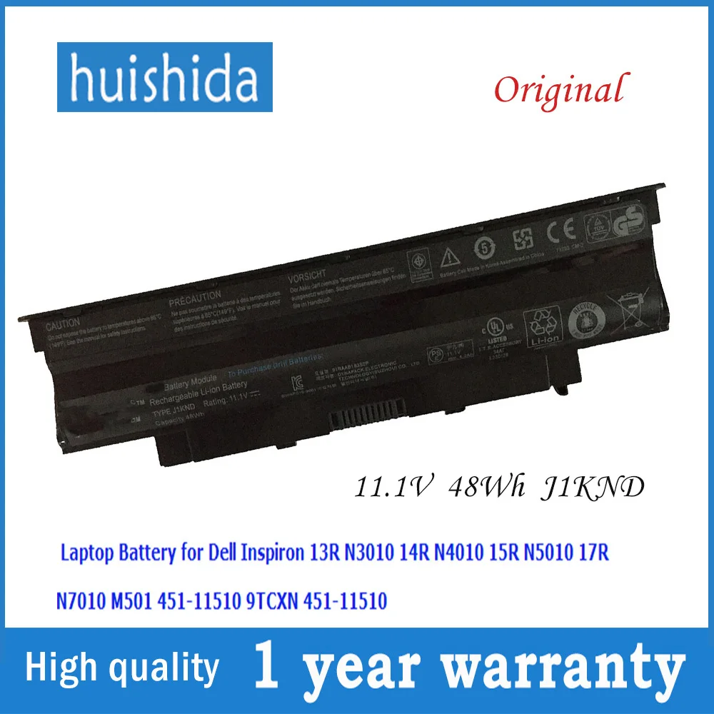 11 1 В 48wh J1KND новый оригинальный аккумулятор для ноутбука Dell Inspiron 13R N4010 N3010 N3110 N4050 N4110