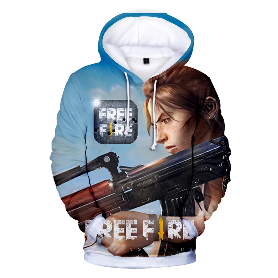 Novelty Shooting Game free fire 3D Print Hoodies in Men's Hoodie Sweatshirts High Quality Streetwear Pullover Women's Cap Tops |