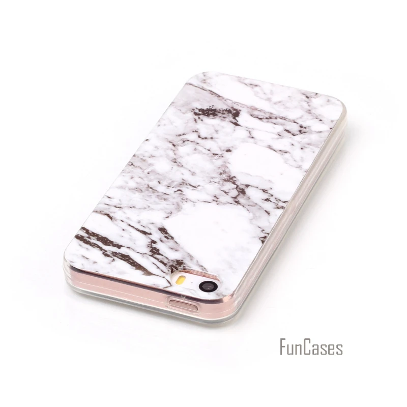 Для чехла iphone 5S силиконовый чехол для SE мраморное изображение камня окрашенные