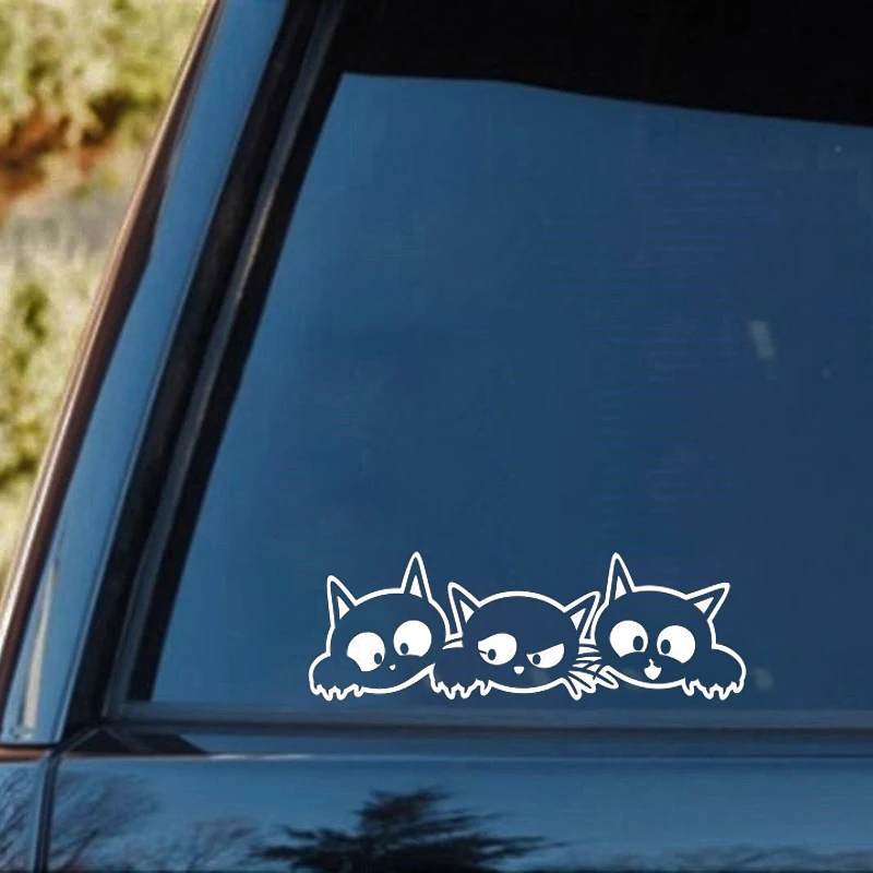 Три милых кошки автомобильные Виниловые стикеры Наклейка Бампер Стикер для авто