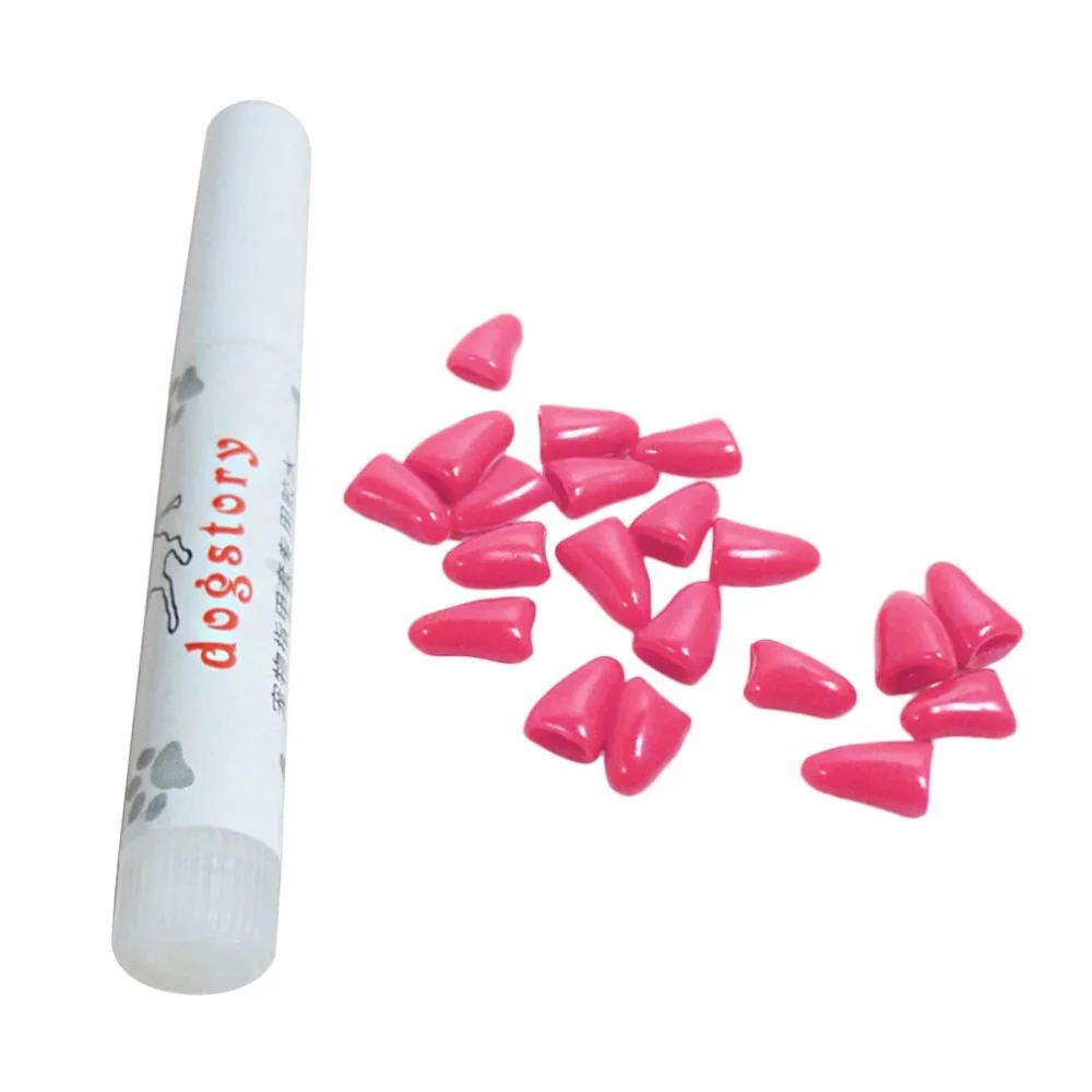 20 шт. колпачки для ногтей с защитой от царапин собак мягкий силиконовый чехол лап