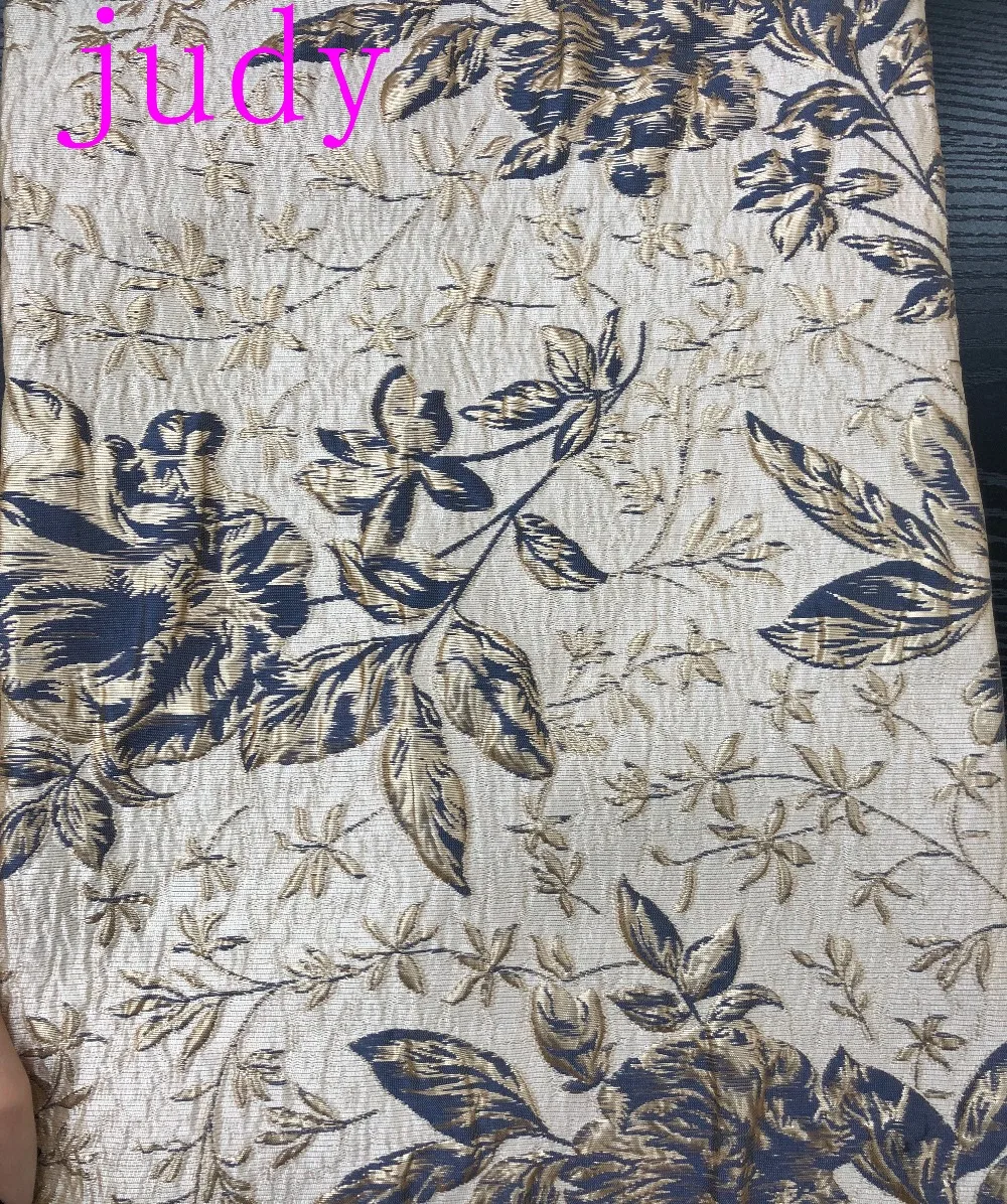 

STOCK FLS03# French style mixed color leaves jacquard fabrics used in party dress fashion Free shipping