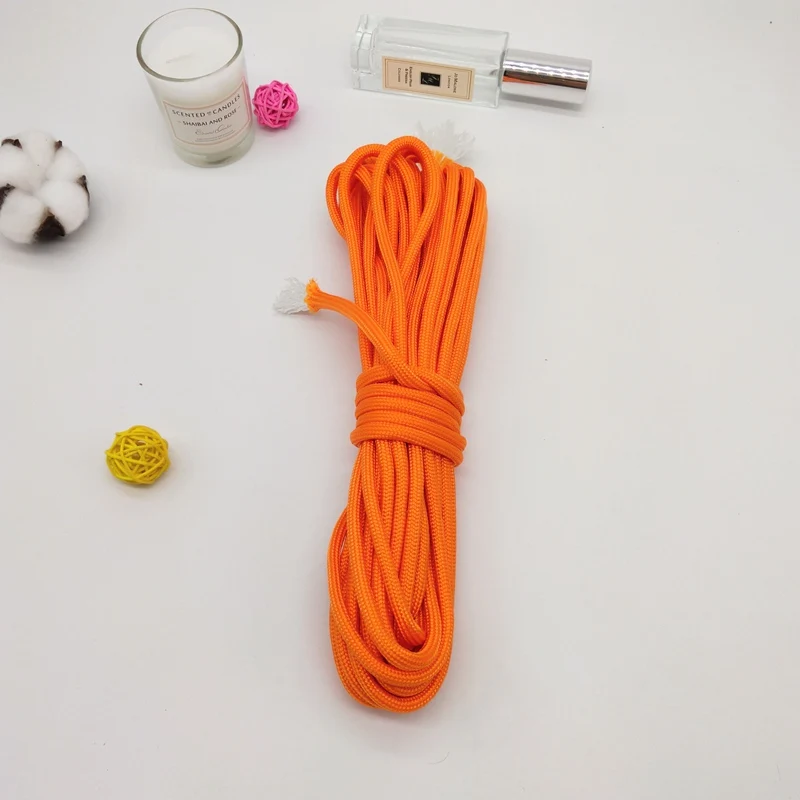 6mm orange 4-7 мм 10 м 7-16 ядер Плетеный Нейлоновый Канат Полипропиленовый альпинистский катер для яхты Парусная линия шкив бельевая веревка для выживания парашютный шнур - Цвет: 6mm orange