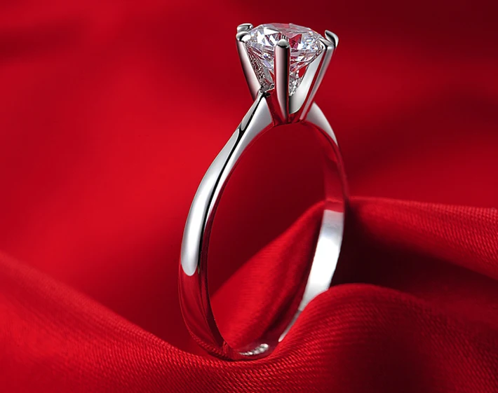 Новое популярное классическое обручальное кольцо 6 когтей ААА сердечки и стрелы