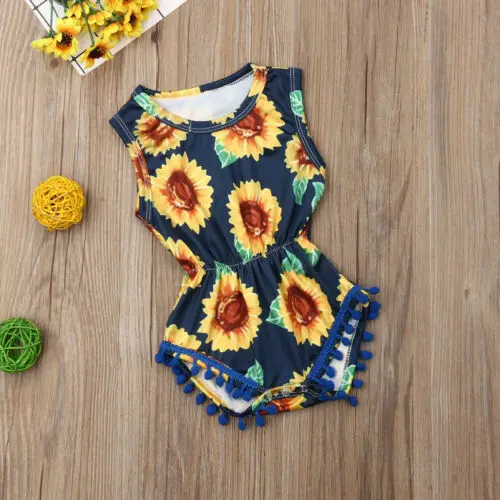 Комбинезон с цветочным принтом для новорожденных девочек комбинезон наряды