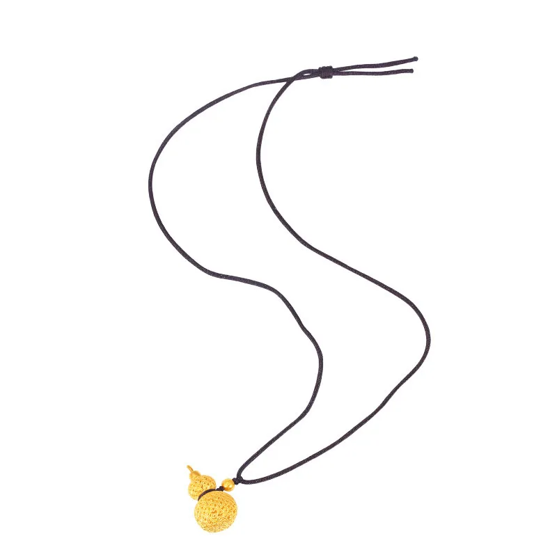 Pure 24K Yellow Gold Necklace Pendant Handmade Weave Gourd 17.82g | Украшения и аксессуары