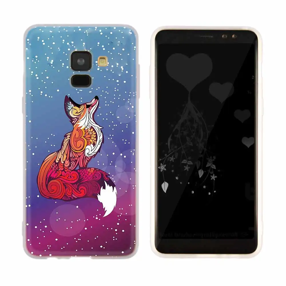 Чехол силиконовый чехол для samsung Galaxy A6 A8 A9 A7 A5 A3 плюс A6S Star аниме забавные foxs милые носки - Цвет: as the picture 12