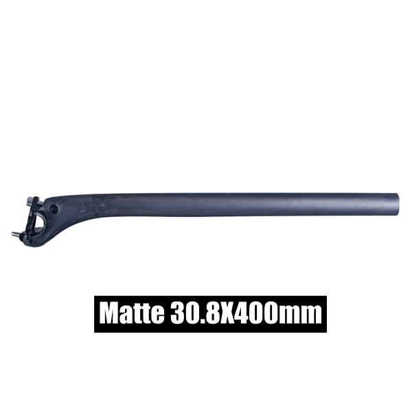 Matte 30.8X400mm Без логотипа матовый/глянцевая однонаправленное Углеволокно велосипед стойка сиденья для горного велосипеда запчасти для шоссейного велосипеда 27,2/30,8/31,6*400 мм 350 мм назад 20 градусов - Цвет: Matte 30.8X400mm