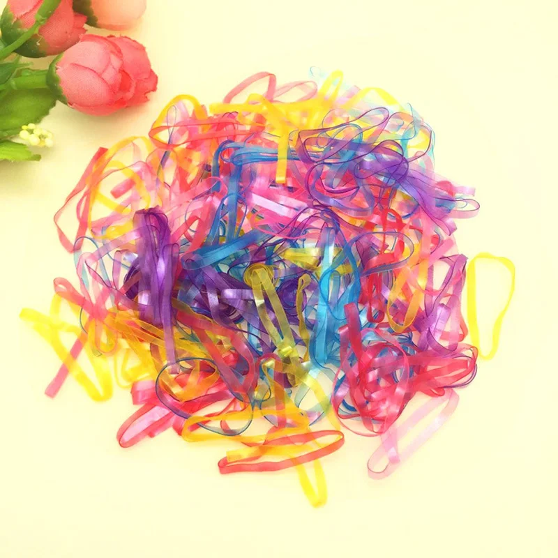 Лот 160 шт./пакет ребенок ТПУ резинки для волос девочек галстук бабочка резинка