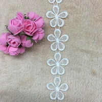 high quality x010 clothing accessories diy soluble lace polyester bar code five leaves plum lace accessories hot sale