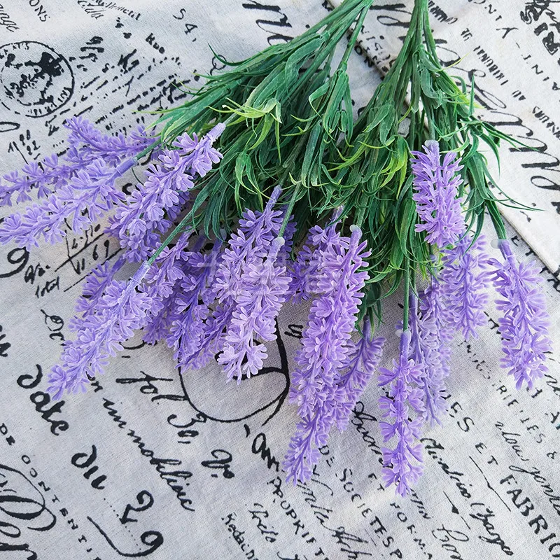Новинка 30 см 7 вилок искусственная Лаванда фотообои украшение для дома и свадьбы |