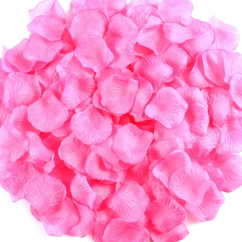 New 200 Rose Petal Silk Wedding Table Deco Floral Party Baptism Carnaval - Dark Pink | Дом и сад