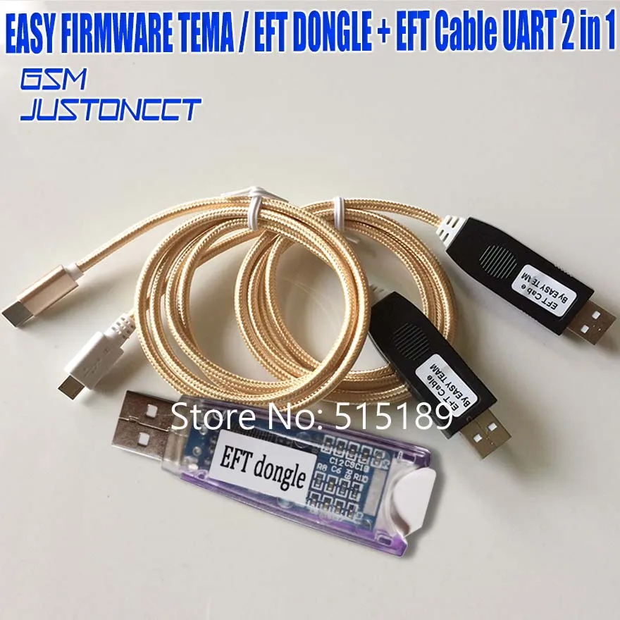 Новинка 100% оригинальная прошивка TEMA / EFT DONGLE ключ + кабель UART 2 в 1 | Мобильные