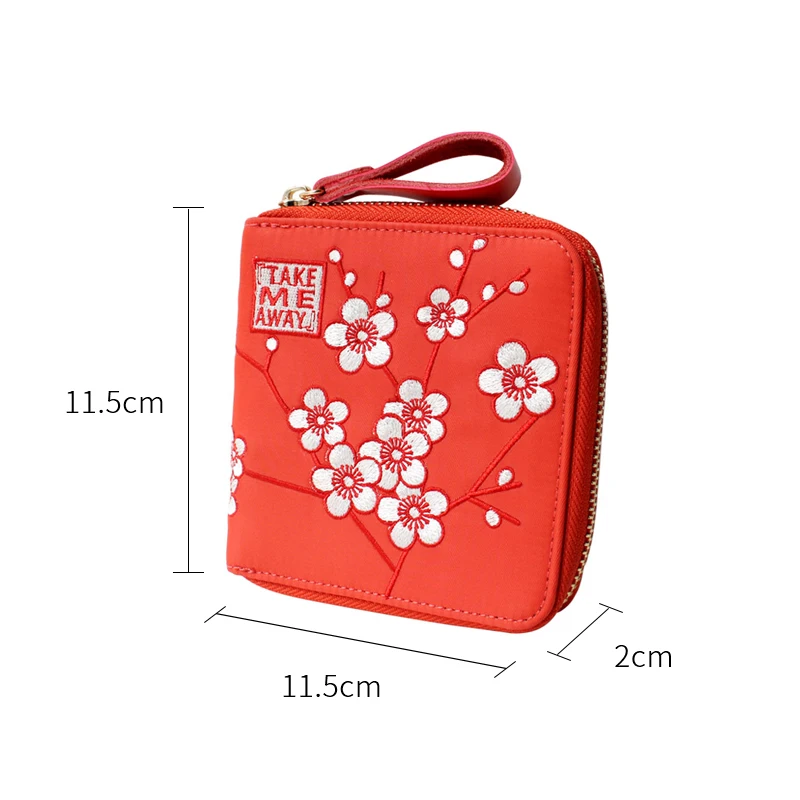 Нейлоновый клатч с цветочной вышивкой для девочек подростков|purse card holder|purse cardwallet