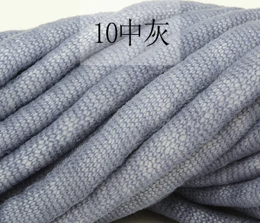 10 dark grey Зимнее теплое большое трикотажное одеяло, 1 шар, шерстяная пряжа, 500 г, супер мягкая объемная ручная вязка, гигантская Шерсть-ровинг, массивная вязаная петля - Цвет: 10 dark grey