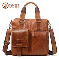 joyir men genuine leather handbags for men crazy horse leather small briefcase casual cow leather male crossbody shoulder bags