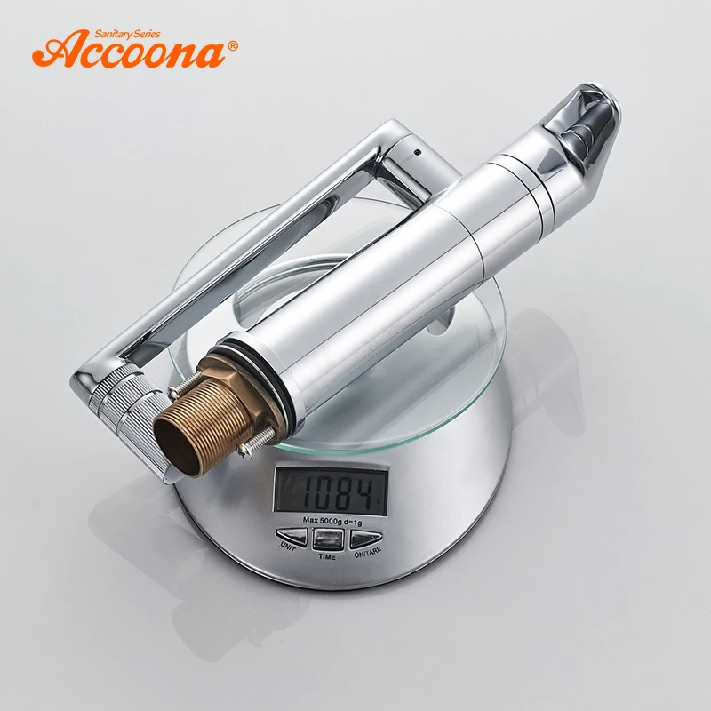 Accoona Bathroom Faucet Chrome Polished Solid Brass Single lever Antique Basin Mixer Tap Lavatory Water Taps A9390-1 | Обустройство