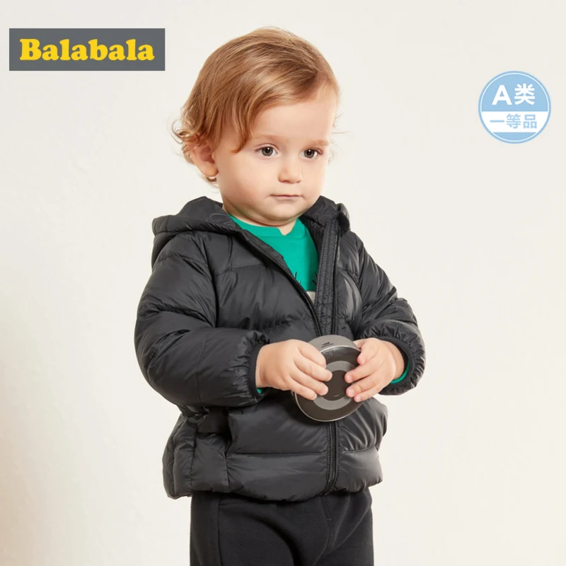 Balabala Infant Baby Quilted Lightweight Critter Down Jacket Newborn Girl Boy Hooded Puffer with Zip Chinlon Lined |