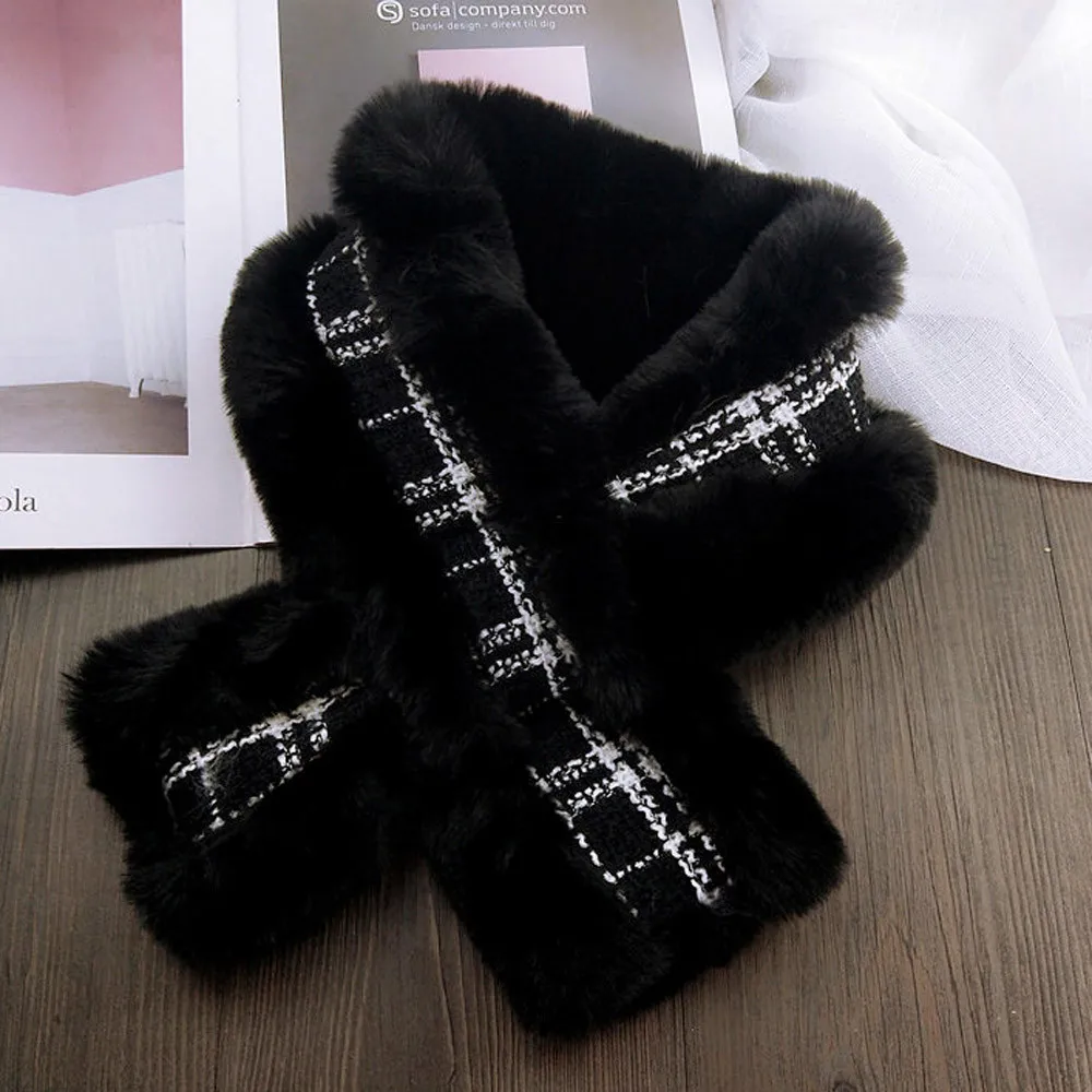 Новый высококачественный Женский зимний теплый шарф модный из искусственного