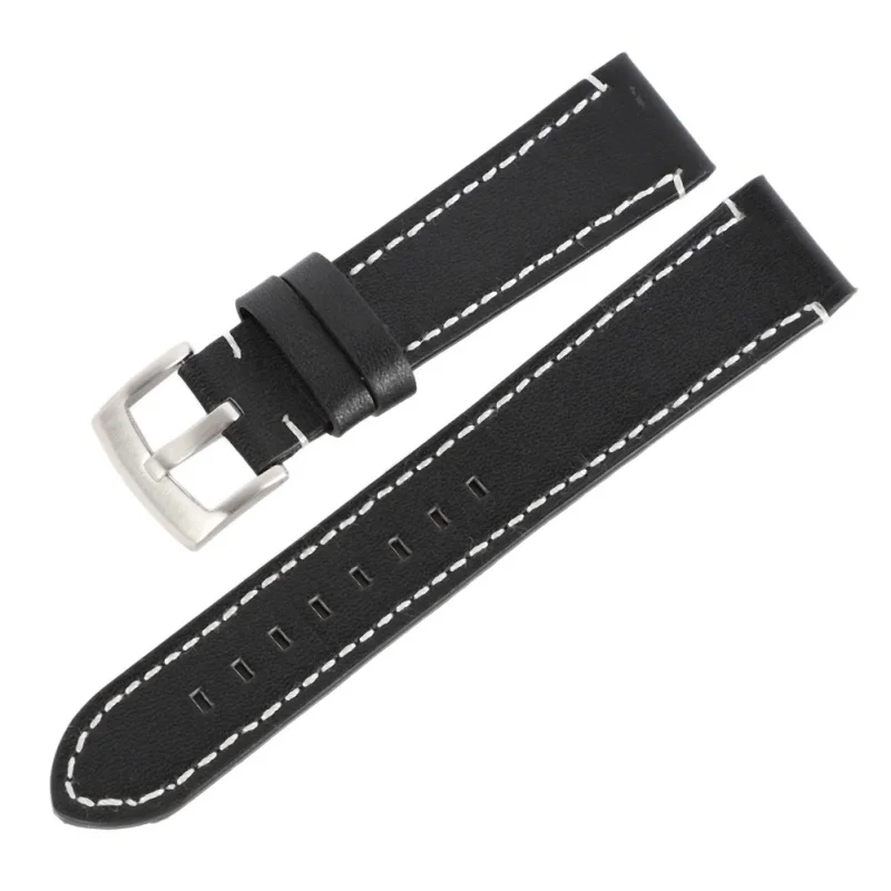 Кожаный ремешок для часов прочный мягкий штырь с пряжкой аксессуары 18 20 22 24