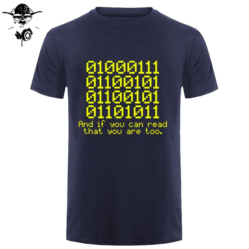 0100 бинарная футболка код Geek Nerd Tech Computing слоган подарок Забавный подарок 123t модные мужские футболки с круглым вырезом футболки