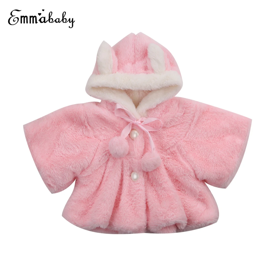 Cute Baby Girl Coats 2017 New Winter Warm Fur Long Sleeve Fuzzy Coat Cloak Jacket Snowsuit Outerwear Clothes | Детская одежда и